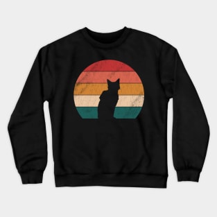 Stray Cat Vintage Sunset Crewneck Sweatshirt